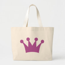 purple king crown canvas bag