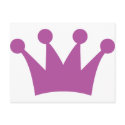 purple king crown postcards