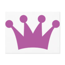 purple king crown postcards