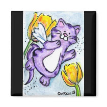 purple kitty fairy magnet