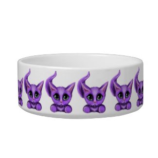 Purple Kitty Medium Pet Bowl