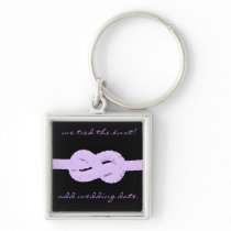 purple knot wedding key chain