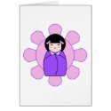 Purple Kokeshi Doll cards