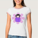 Purple Kokeshi Doll t-shirts