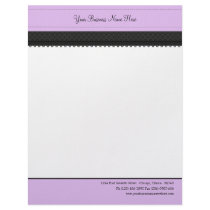 Purple Label Ribbon Business Letterhead