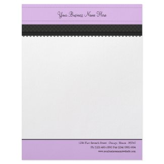 Purple Label Ribbon Business Letterhead letterhead