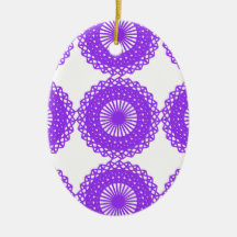 Purple lace design. christmas ornament