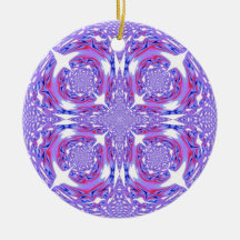 Purple Lace Fractal Ornament