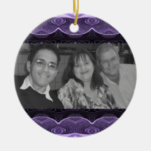 purple lace photoframe ornament