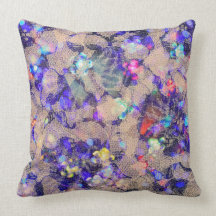 Purple Lace Roses Pillow