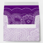 Purple Lace Wedding Envelope