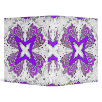 Purple Lace White Fringe Binder