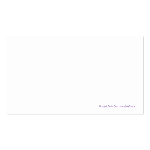 Purple Laces - Business Card (back side)