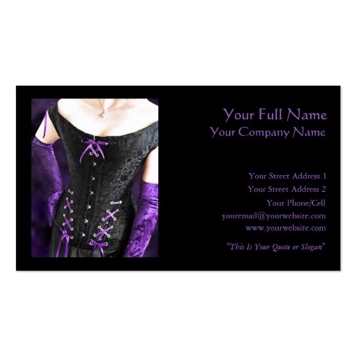 Purple Laces - Business Card (front side)