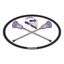 Purple Lacrosse Sticks and Helmet Stickers