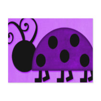 Purple Lady Bug Post Card
