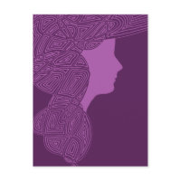 Purple Lady postcard
