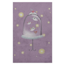 Purple landscape birds cage dots stationery