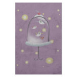 Purple landscape birds cage dots stationery