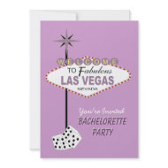Purple Las Vegas Bachelorette Party Invitation invitation
