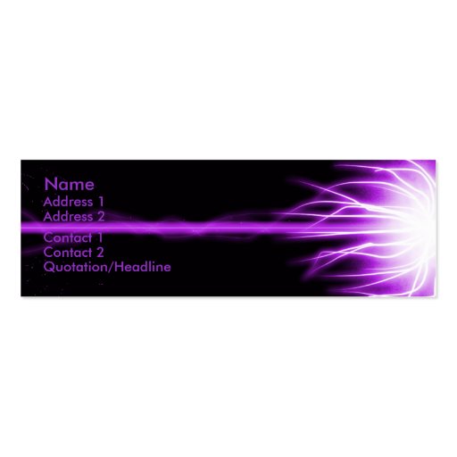Purple Laser Business Card Template