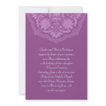 Purple Latin Pattern Quinceanera Invitations