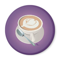 Purple Latte Magnet