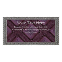 Purple Lattice Photo Card Template