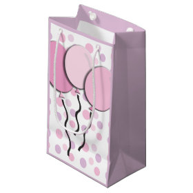 Purple Lavender Pink Polka Dot Birthday Party Small Gift Bag