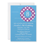 Purple Lazy Days Birthday Pool Party invitations