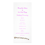 Purple leaf plum spring wedding program invites