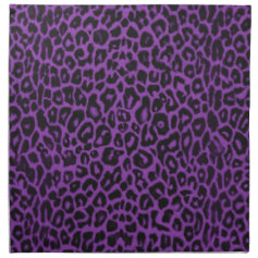 Purple Leopard Collection Cloth Dining Napkin