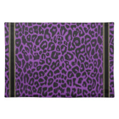Purple Leopard Collection Placemats