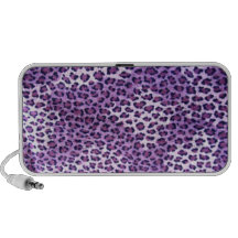 Purple Leopard Doodle Custom Speaker