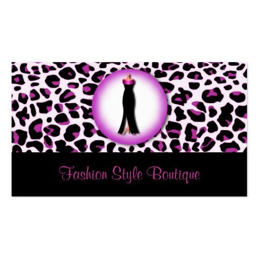 Purple Leopard Fashion Boutique Business Card