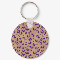 Purple Leopard keychains by christigmc Purple Leopard keychains