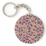 Purple Leopard Key Chain