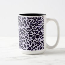 Purple leopard print coffee mugs