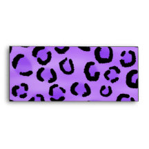 Purple Leopard Print Custom Monogram. Envelopes