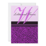 Purple Leopard Print Invitations