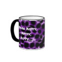 PURPLE LEOPARD PRINT mugs by softrainbow30 PURPLE LEOPARD PRINT mugs