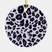 Purple leopard print ornament