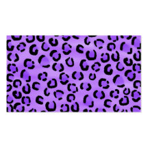 Purple Leopard Print Pattern. Business Card Templates