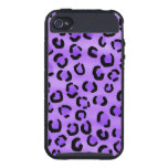 Purple Leopard Print Pattern. iPhone 4/4S Covers
