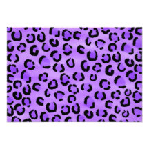 Purple Leopard Print Pattern. Personalized Invite