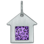 Purple Leopard Print Pattern. Pet ID Tags