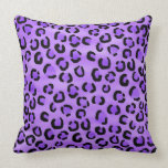 Purple Leopard Print Pattern. Pillow