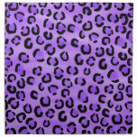 Purple Leopard Print Pattern. Printed Napkins