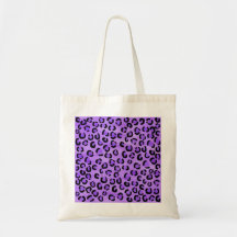 Purple Leopard Print Pattern. Tote Bags