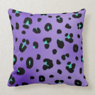 Purple Leopard Print Pillow throwpillow